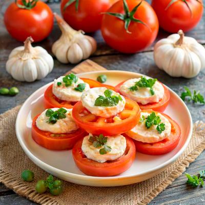 Помидоры с сыром и чесноком рецепт