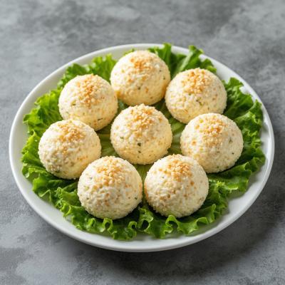 Порционный салат Рафаэлло: пошаговый рецепт с фото - закуска в виде конфет