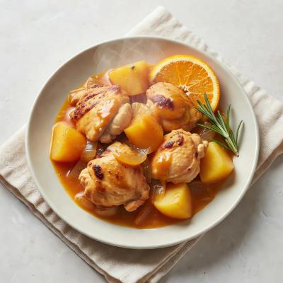 Рагу из картофеля и курицы: рецепт с апельсином