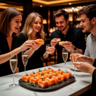 Рецепт Канапе с лососем и сливочным сыром — вкусная и эффектная закуска для вечеринки