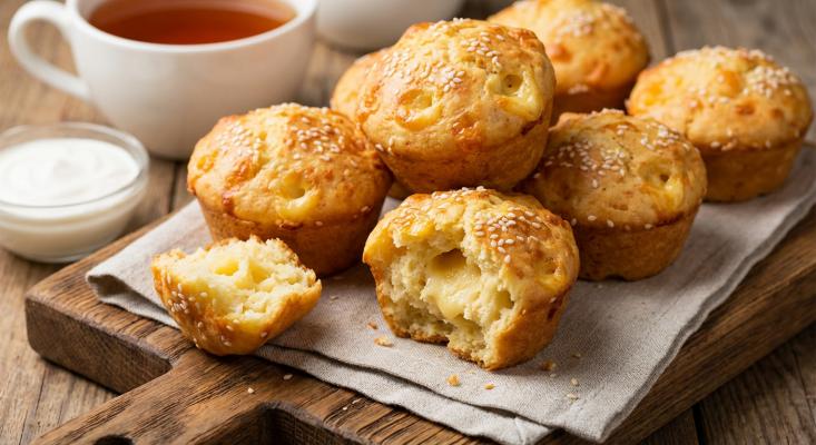 Рецепт Маффинов из сырного теста — вкусная закуска к чаю или на перекус