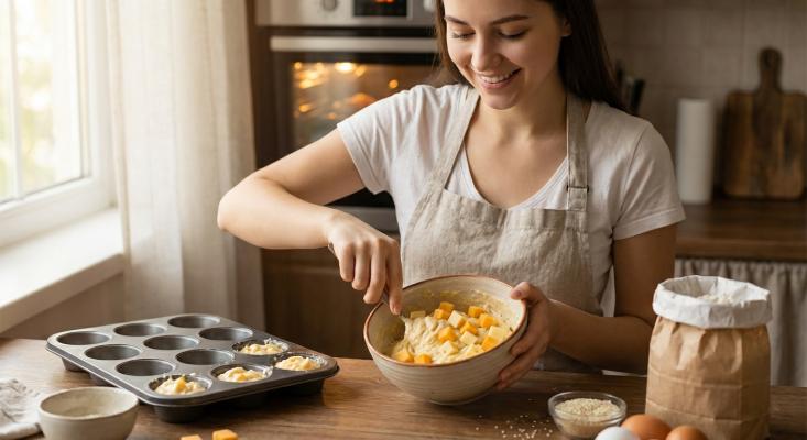 Рецепт Маффинов из сырного теста — вкусная закуска к чаю или на перекус