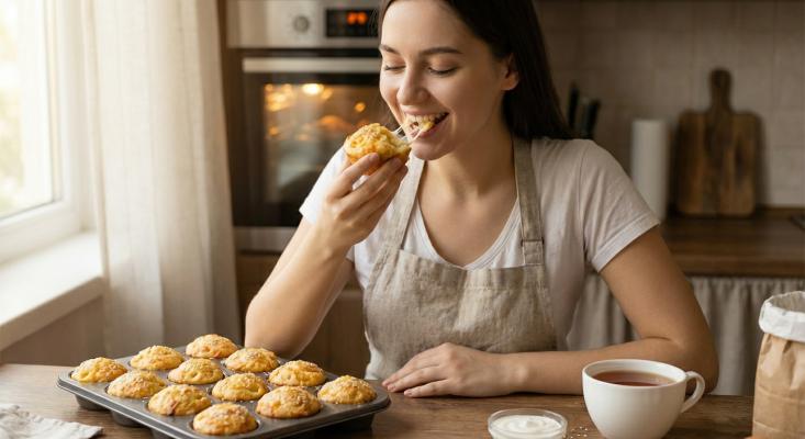 Рецепт Маффинов из сырного теста — вкусная закуска к чаю или на перекус