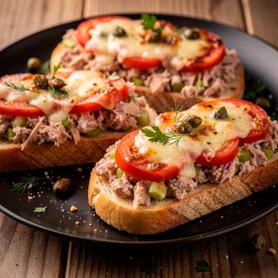 Рецепт Открытого бутерброда с тунцом — вкусная и питательная закуска для завтрака или перекуса