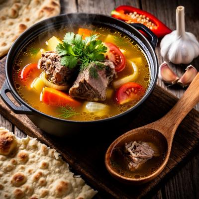 Рецепт восточного супа Шурпа с бараниной на одну порцию