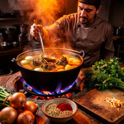 Рецепт восточного супа Шурпа с бараниной на одну порцию