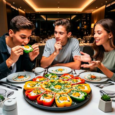 Рецепт Закуски-яичницы в болгарском перце — яркая и простая закуска для завтрака или перекуса