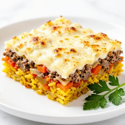 Рисовая запеканка с мясом - пошаговый рецепт