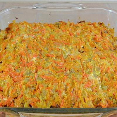 Рисовая запеканка с мясом