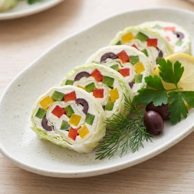 Рулет Овощная мозаика - рецепт яркой закуски