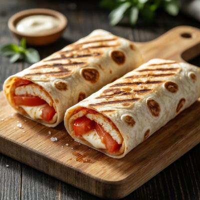 Рулетики из лаваша на гриле: рецепт горячей закуски с сыром и помидорами