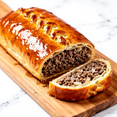 Русская кулебяка с мясом - традиционный дрожжевой пирог - пошаговый рецепт