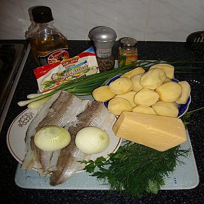 Рыба, запеченная с картофелем