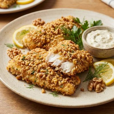 Рыба в ореховой панировке - хрустящий рецепт