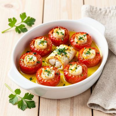 Рыба запеченная в помидорах - пошаговый рецепт с фото