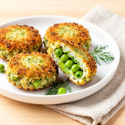Рыбные котлеты с зеленым горошком - пошаговый рецепт с фото