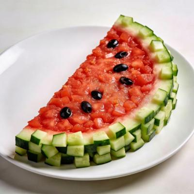 Салат Арбузная долька: пошаговый рецепт с фото - праздничный салат