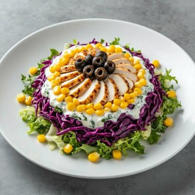 Салат Фантазия: пошаговый рецепт с фото - легкий салат с курицей и красной капустой