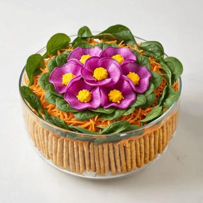 Салат Фиалка: пошаговый рецепт с фото - праздничный салат в виде цветка