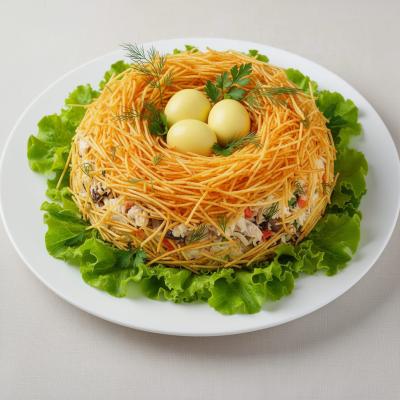 Салат Гнездо глухаря классический пошаговый рецепт с фото