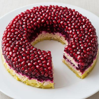 Салат Гранатовый браслет: пошаговый рецепт с фото - классический рецепт с курицей и орехами