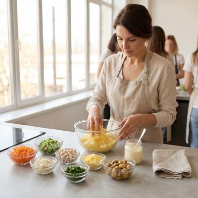 Салат «Грибная полянка»: праздничный рецепт