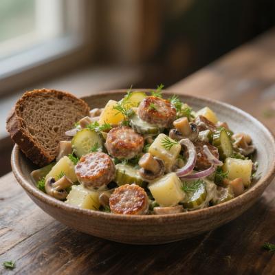 Салат «Мечта охотника»: сытный рецепт