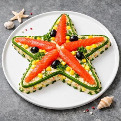 Салат Морская звезда: пошаговый рецепт с фото - праздничный салат с рыбой