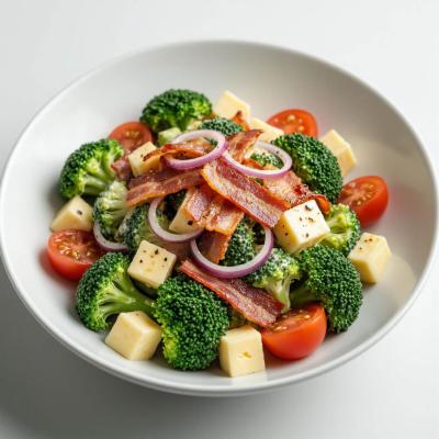 Салат с брокколи, беконом и сыром: пошаговый рецепт с фото