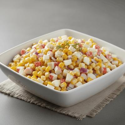 Салат с кукурузой и крабовыми палочками: классический пошаговый рецепт
