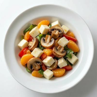 Салат с шампиньонами, сыром и фруктами: пошаговый рецепт с фото