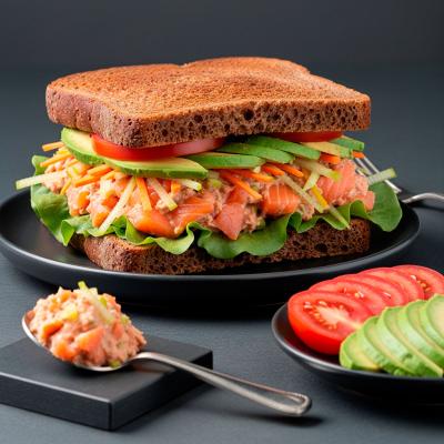 Сэндвич с горбушей и авокадо на ржаном хлебе: Вкусный рецепт правильного питания