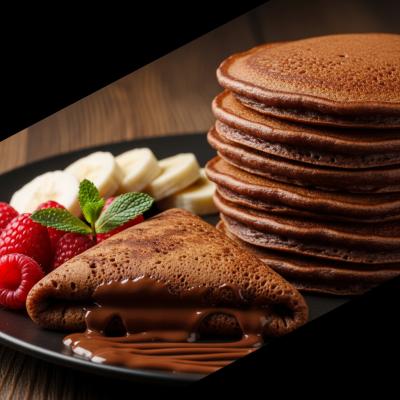 Шоколадные блины - десертный рецепт с растопленным шоколадом