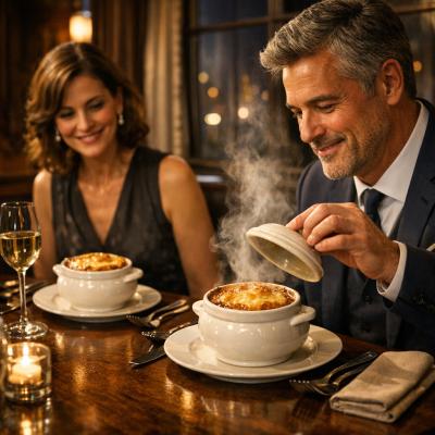 Сливочный Креветочный Суп в Горшочках: Изысканный Рецепт Супа-Пюре с Креветками и Сырной Корочкой