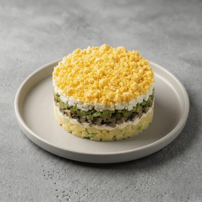 Слоеный салат Боровичок с грибами - праздничный рецепт