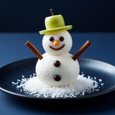 Снеговик из творожной массы: рецепт сладкой новогодней закуски