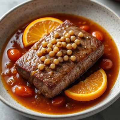 Стифадо - греческая тушеная телятина с апельсинами и луком. Рецепт с аутентичным соусом