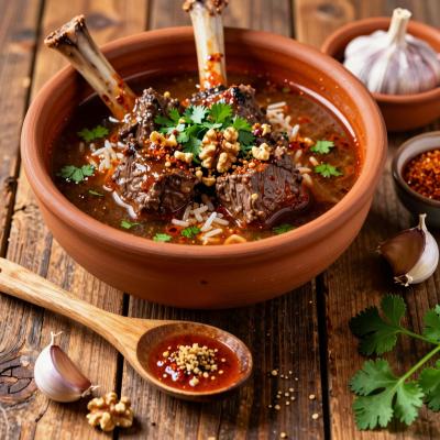 Суп Харчо по-Грузински: Классический Рецепт с Говядиной, Ткемали и Орехами  Пошаговое Приготовление