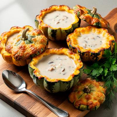 Суп-пюре в патиссонах: Рецепт высокой кухни у вас дома.