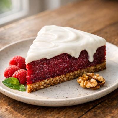 Свекольный пирог - необычный рецепт с йогуртовым кремом