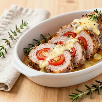 Свиная вырезка с помидорами и сыром - пошаговый рецепт с фото