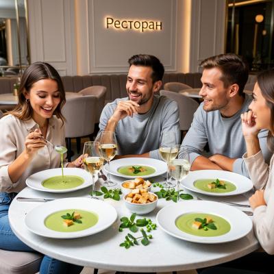 Title: Крем-суп из зеленого горошка: Рецепт весенней свежести за 20 минут.