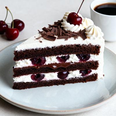 Торт Foret noire - шоколадный десерт с вишней