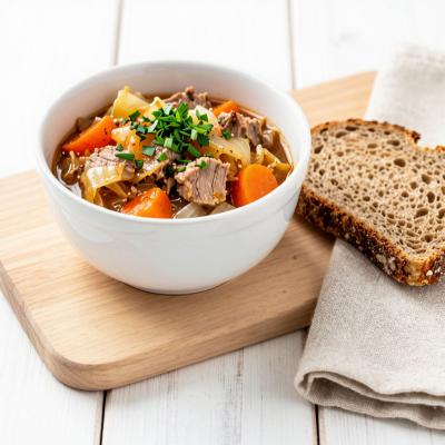 Тушеный картофель со свиными ребрами - пошаговый рецепт с фото