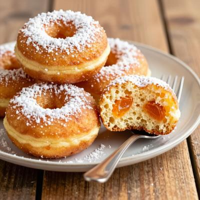 Творожные пончики с курагой - пышные и воздушные - пошаговый рецепт