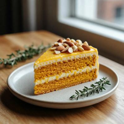 Тыквенно-ореховый пирог - рецепт с кремом и миндалем