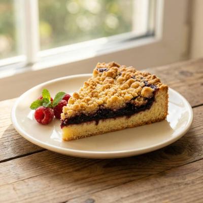 Тёртый творожный пирог с вареньем - простой рецепт