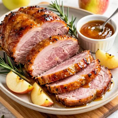 Ветчина под яблочным соусом - праздничный рецепт