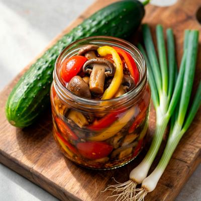 Закуска из опят с овощами: Лучший рецепт грибной икры на зиму