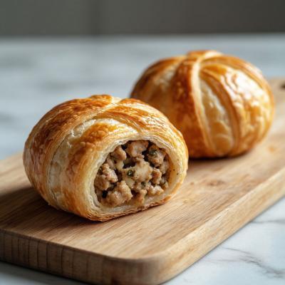 Закуска «Клубок Ниток» из Куриного Фарша в Слоеном Тесте: Веселый и Вкусный Рецепт для Всей Семьи